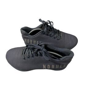 No Bull Superfabric Women‎ 7 Men 5.5 Low Top Trainer Sneakers Shoe Black Gray